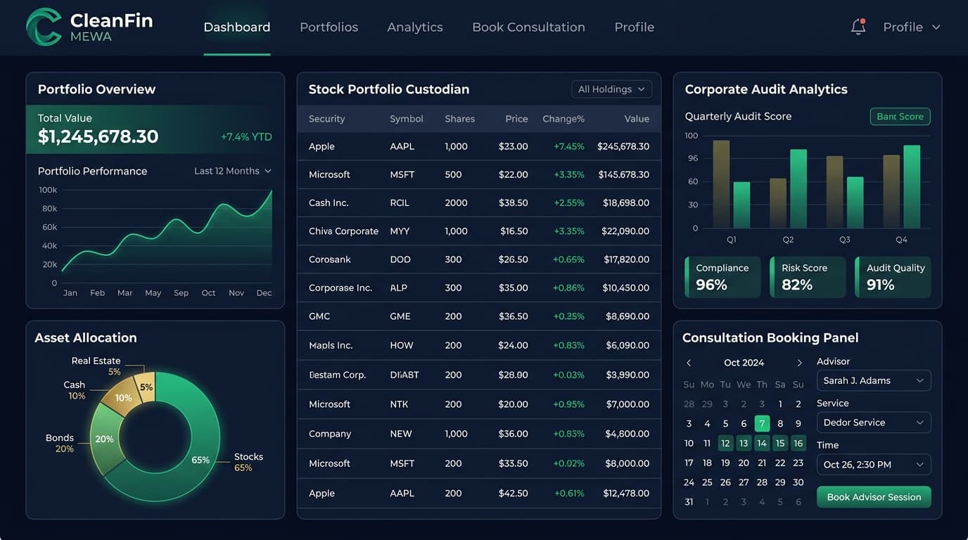 CleanFin MEWA: Financial Advisory